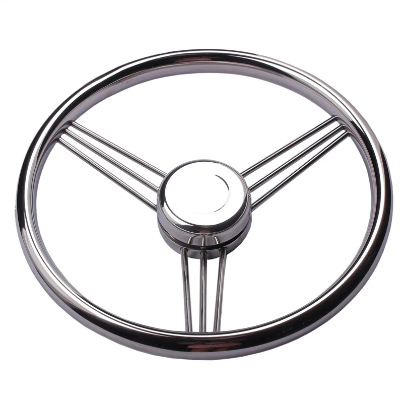 New arrival Boat accessories Steering Wheel Stainless Steel 9 Spoke Knurling 13-1/2' For Marine Yacht