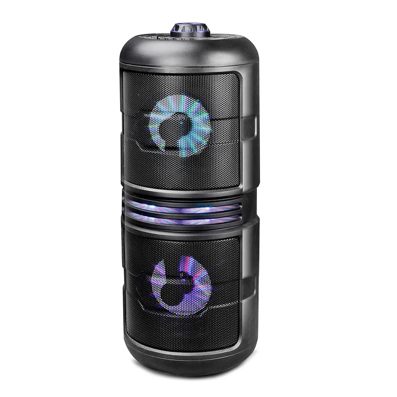 Wholesale dual 4 inch plastic shell USB port portable tower speaker outdoor active speaker