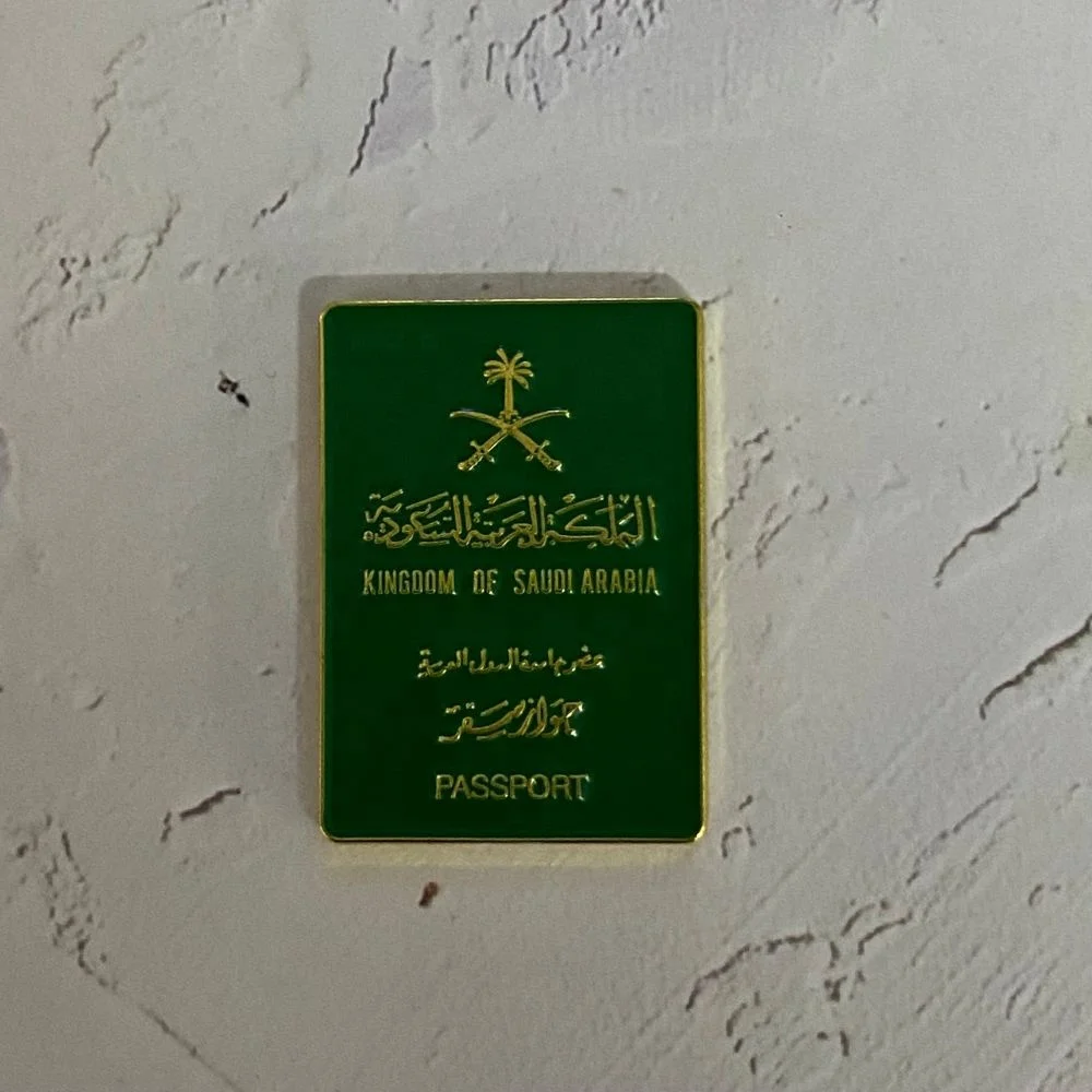 Wholesales Custom Ksa MBS Saudi National Flag Emblem Pin King Prince&crown Prince brooch pin Badge