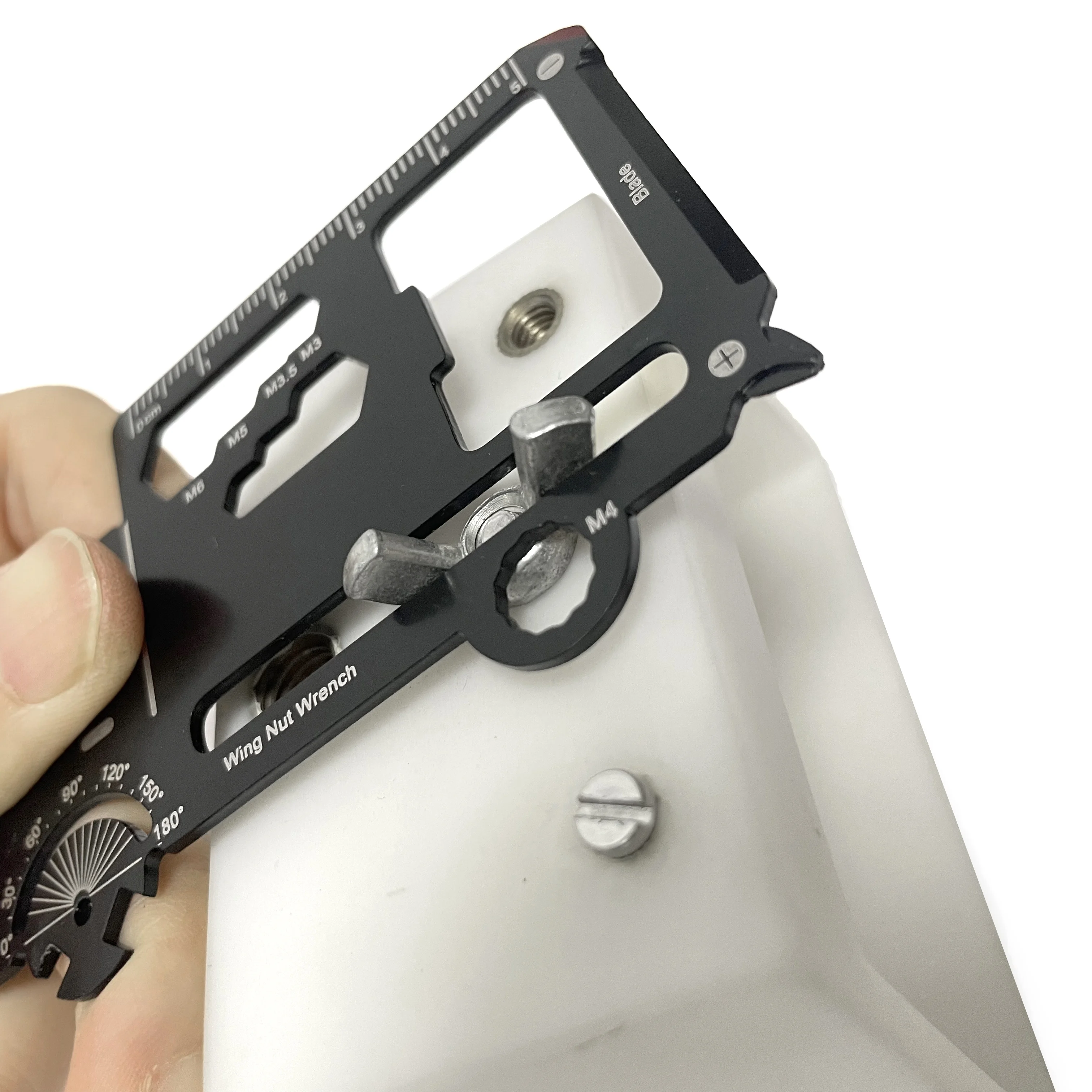 Custom Logo Durable Steel Mini MultiTool Van Truck Vehicle Keychain Opener