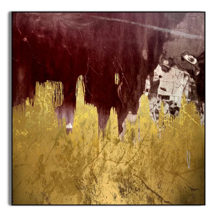 Abstract gold foil Oil Painting Handmade Arts on canvas Wall Seascape Stormy  Modern Home Hotel Decor Gifts Crafts