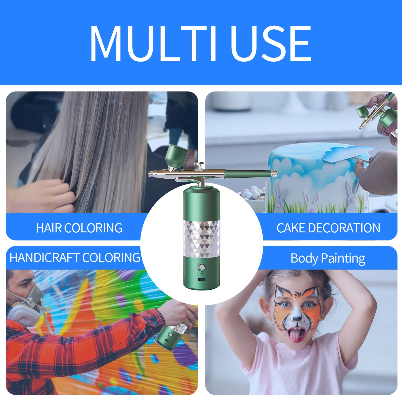 New Releases Barber Machine Tattoo Gun Nail Painting Spray Gun Paint Air Brush Machine Manual Airbrush For Cakes