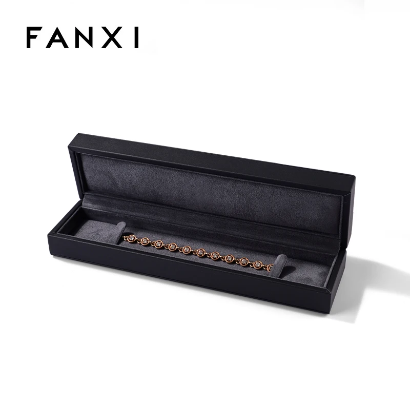 FANXI искусственная кожа замша Роскошная цепочка ожерелье браслет длинный бриллиант ювелирные изделия Подарочная коробка