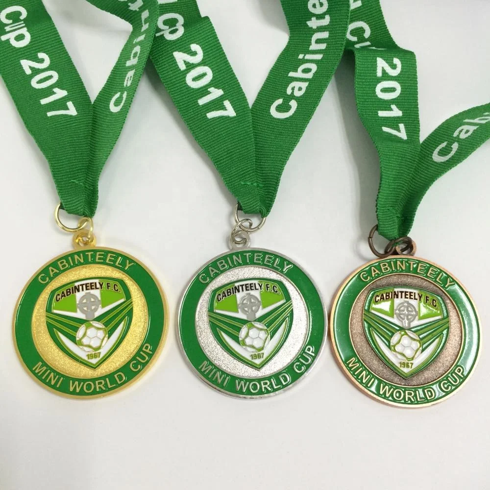 Custom Gold Silver Copper Zinc Alloy Medals For 1st 2nd 3rd Place Sports Awards Medal With Lanyard