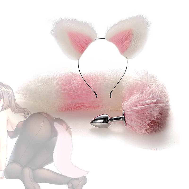 Sexy Fox Metal Butt Plug Tail Set With Hairpin Kit 4 Colors Anal Butplug Tail Prostate Massager Butt Plug For Couple Cosplay