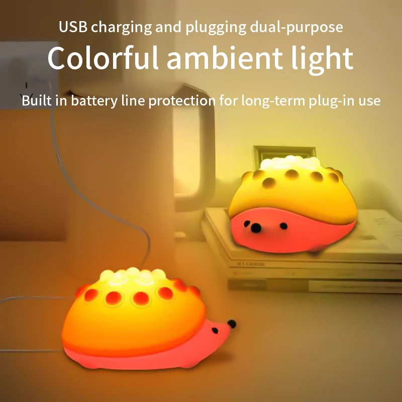 Cute Panda Silicone Night Light RGB LED Color Changeable Sensitive Tap Control Silicone LED Lamp for Baby Kids Adult Bedroom