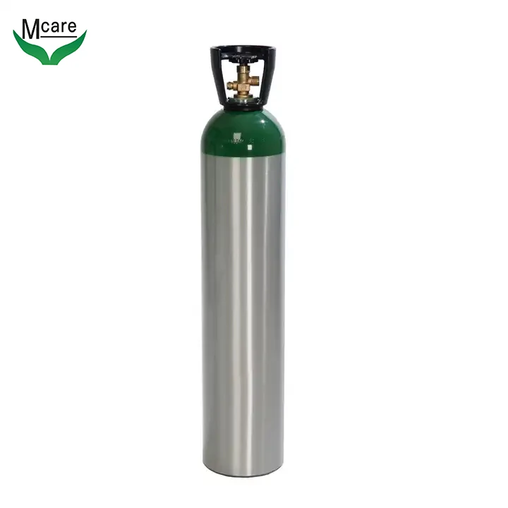 Empty gas Cylinders  Medical aluminum oxygen cylinder 10L Aluminum material oxygen tank
