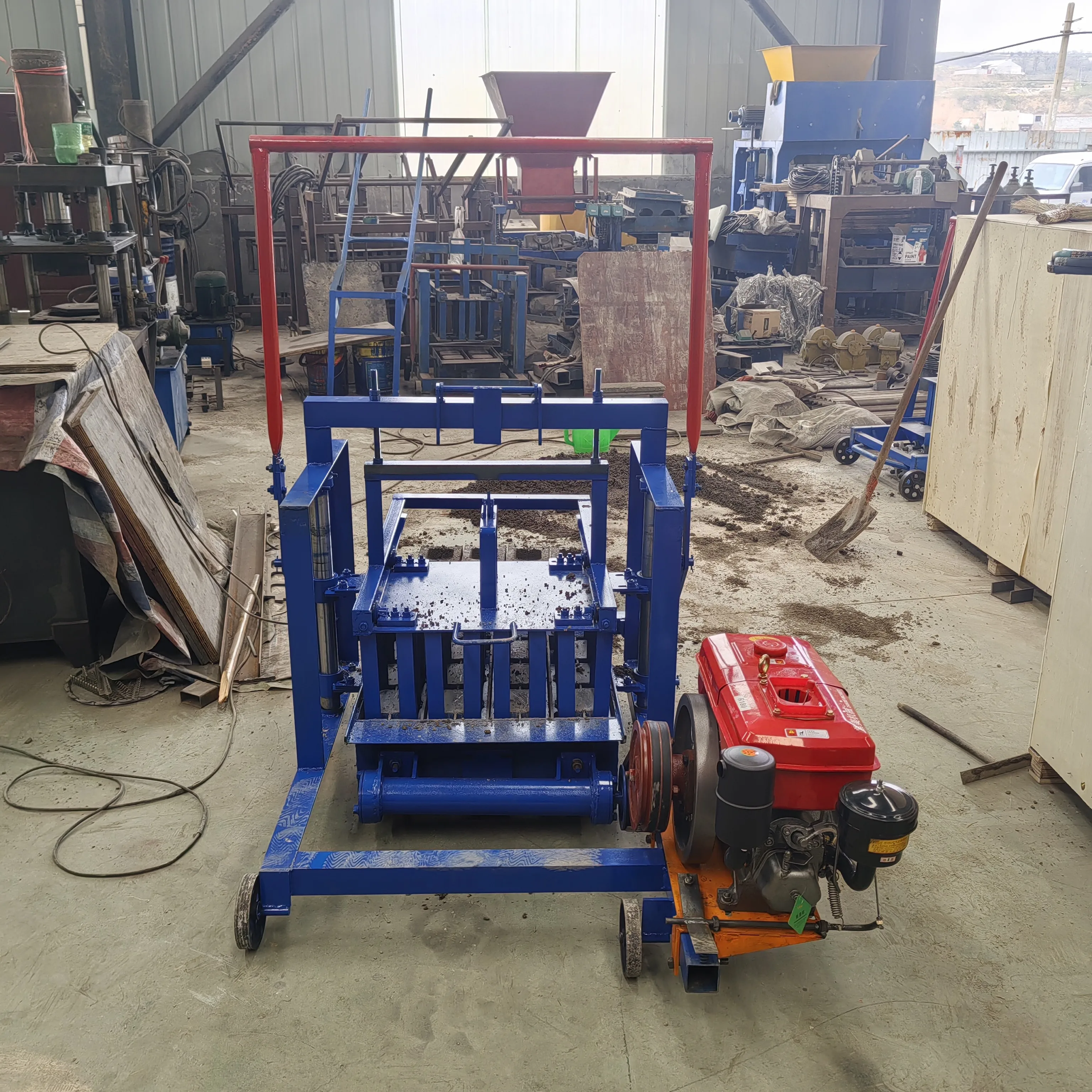 3-45 Diesel Engine Manual Brick Making Machine New Condition Concrete Raw Material for Sale in Malawi
