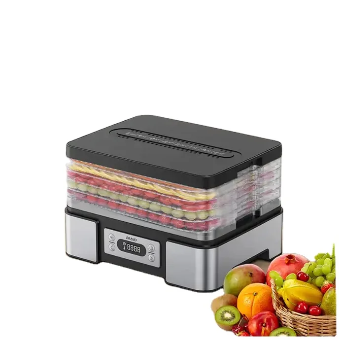 370-450 W  Electric Dry Fruits & Vegetables Machine 5 Trays  Stainless Steel  Food Dehydrator Function Home Appliance