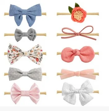 
Fashion Baby bow hair accessory headband set with elastic headband 