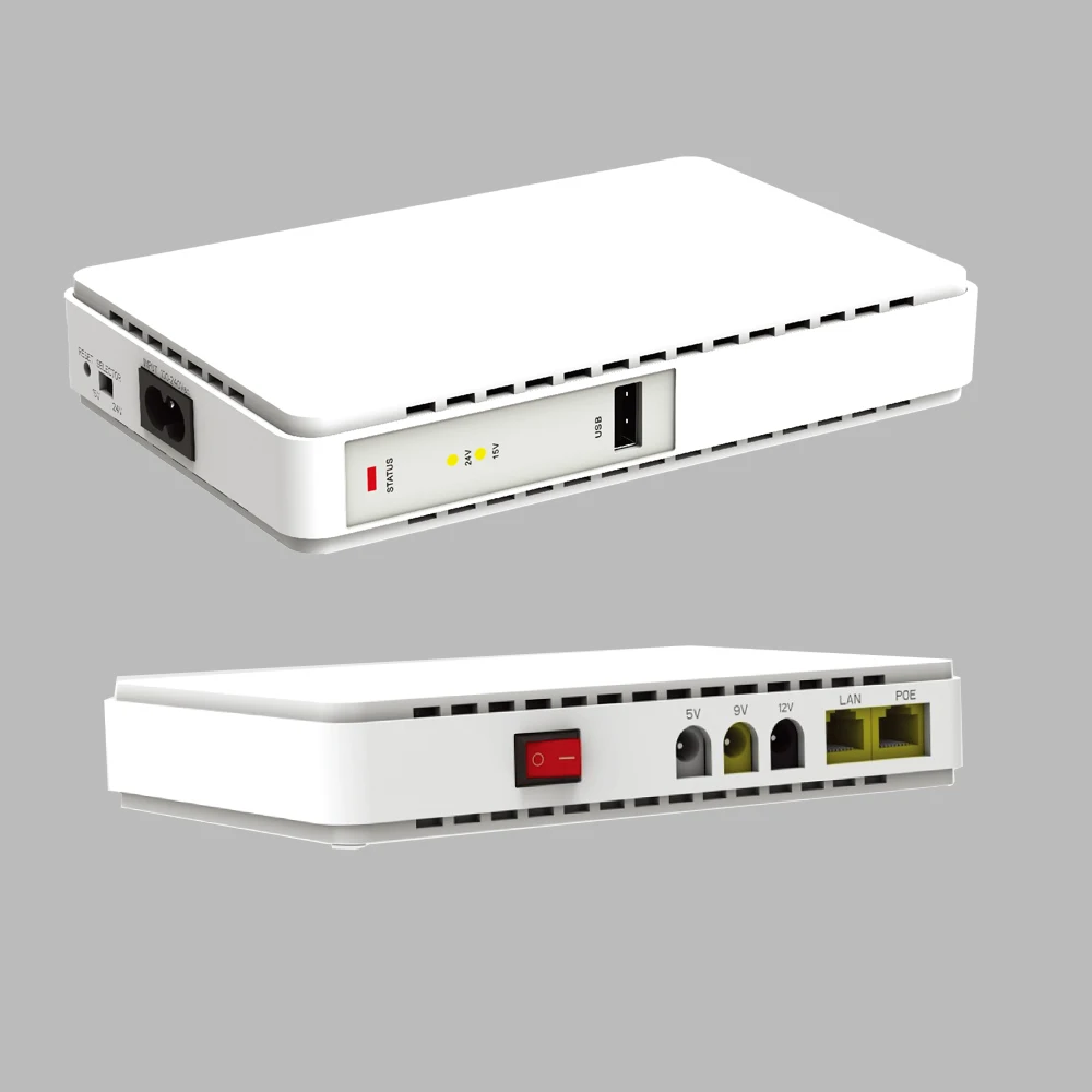 Factory Newest Model 18W Mini UPS With POE 5V 9V 12V 15V 24V Mini DC UPS Mini UPS For Wifi Router Power Backup