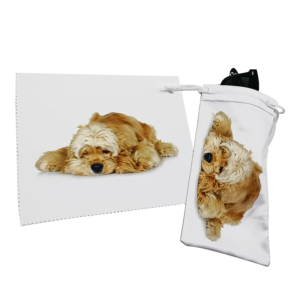 Custom Multi-color Microfiber Bag Sunglasses Storage Drawstring Sealing Sunglasses Pouches Lens Cleaning Cloth