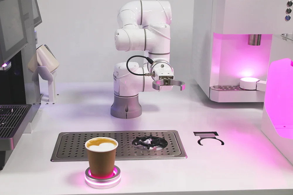 Coffee Latte Art  Bar With 6Axis Robot Hand Vending Machine Suitable For Multi-scene