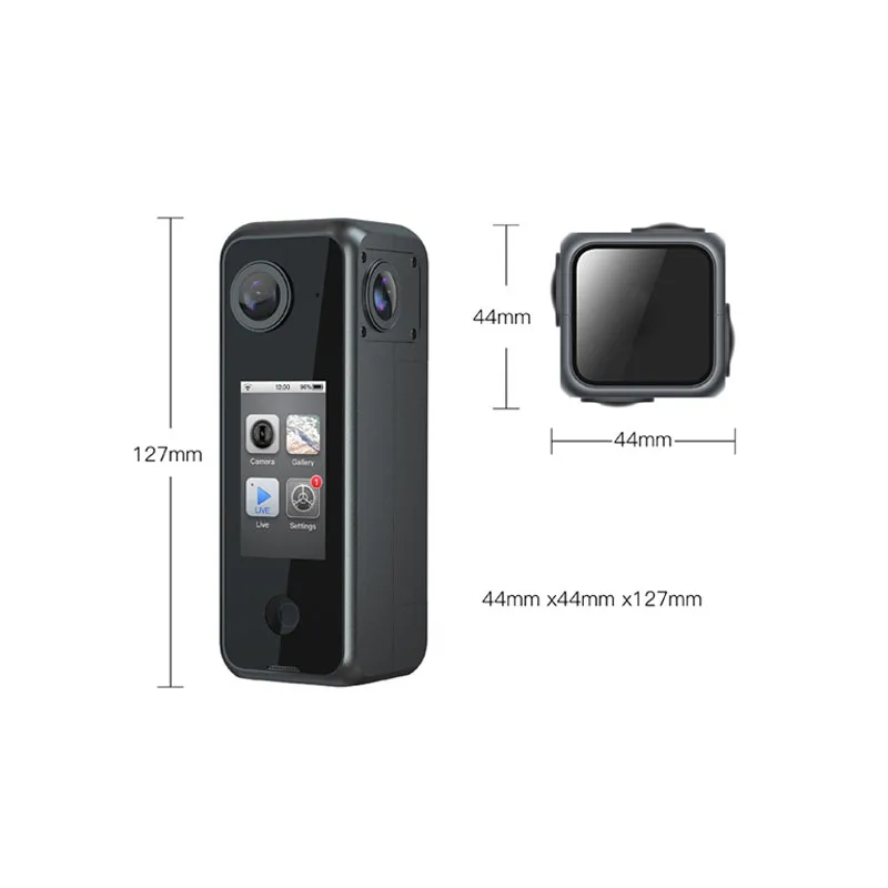 Водонепроницаемая Спортивная Экшн-камера SmartMore Mini OEM для прямой трансляции 4K 60fps 360