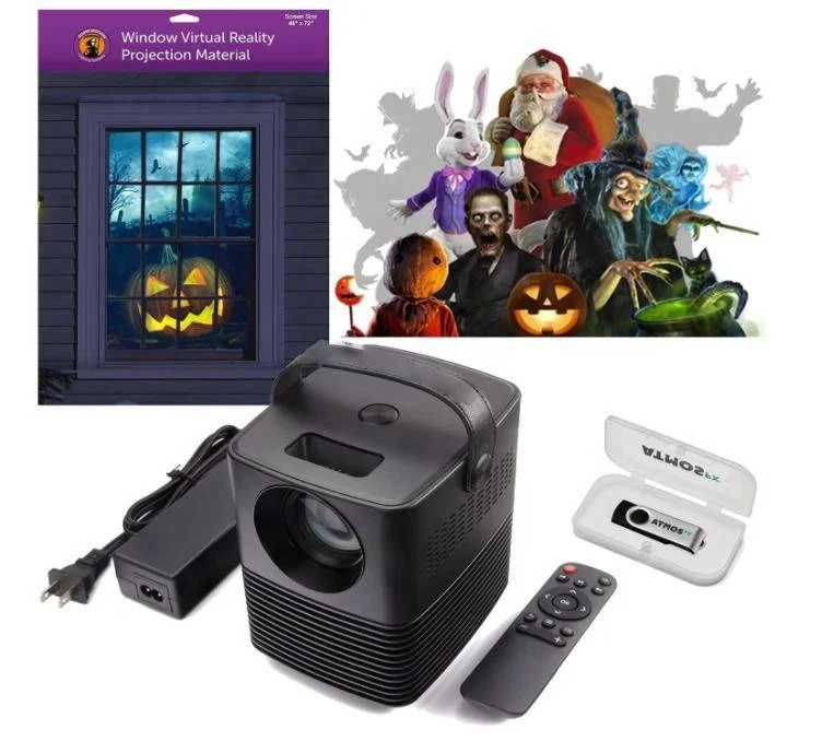 SmallOrders J21 Festive digital decoration video effects are suitable for Halloween Christmas and other highdefinition projector