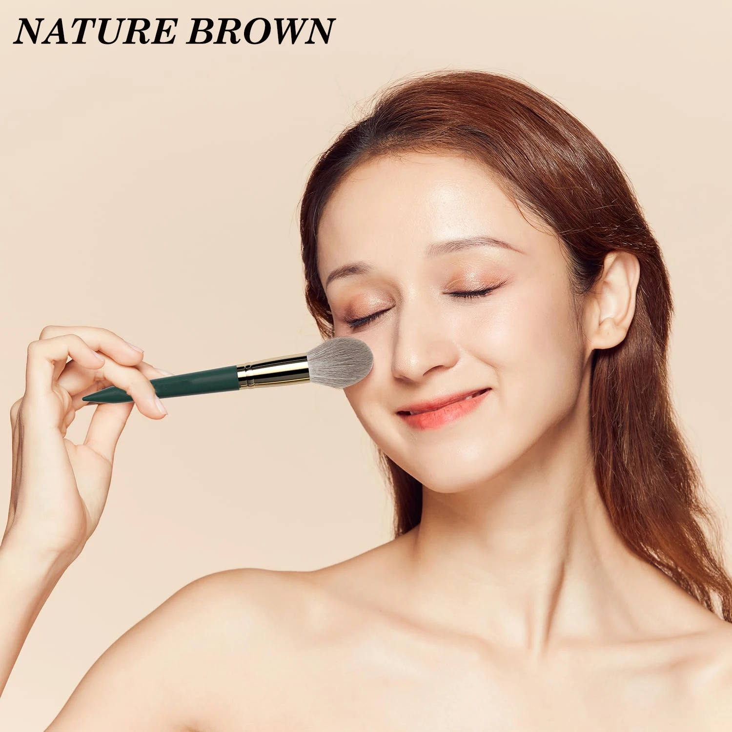 5-Piece Multifunctional Travel Makeup Brush Set Dense Bristles Soft Hair Hypoallergenic Cruelty-Free for Perfect Application