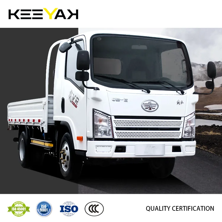 Factory Supply Faw Cargo Trucks Low Price 4x2 Half Row Lorry Vehicle Cargo Transport Truck Weichai Engine Trucks For Sale