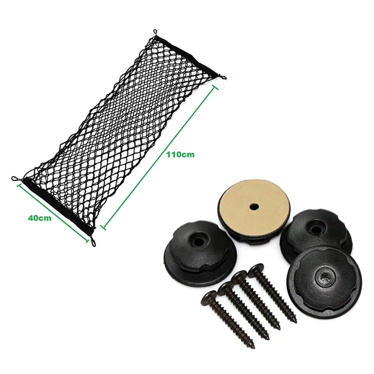 Universal 4 Hooks Luggage Back Mesh Net Elastic Strong Car Trunk Storage Organizer Cargo Net
