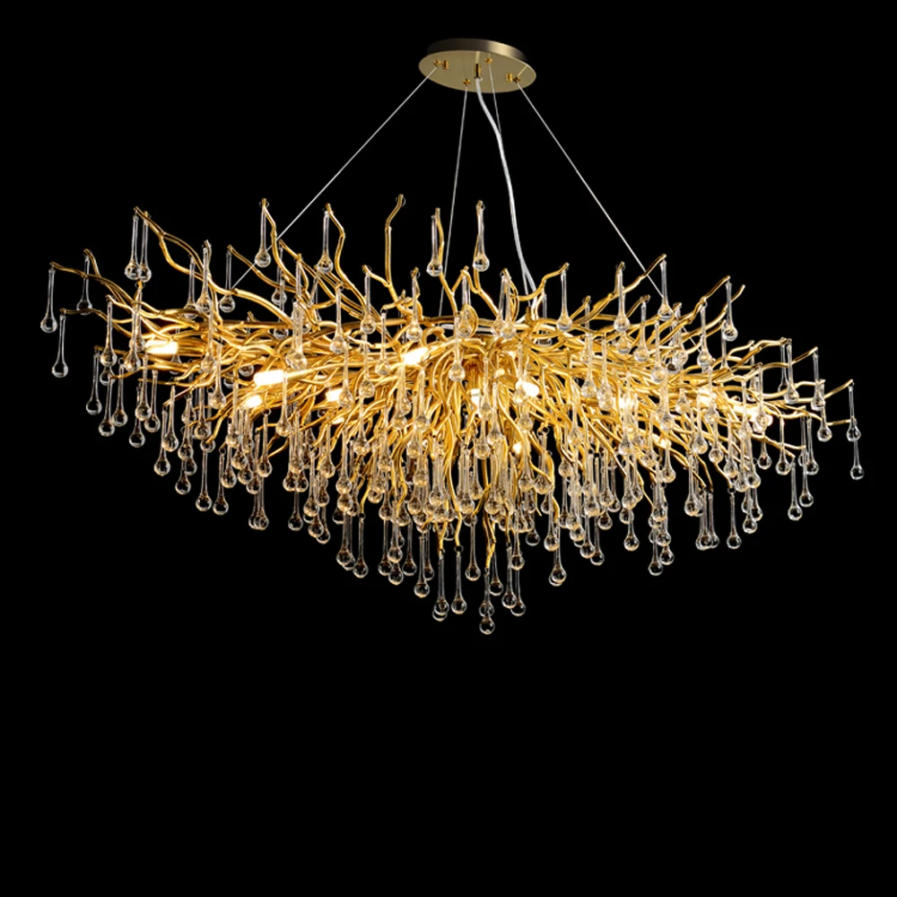 LED Postmodern Gold Water Drop Designer LED Lamp LED Light.Pendant Lights.Pendant Lamp.Pendant light For Dinning Room