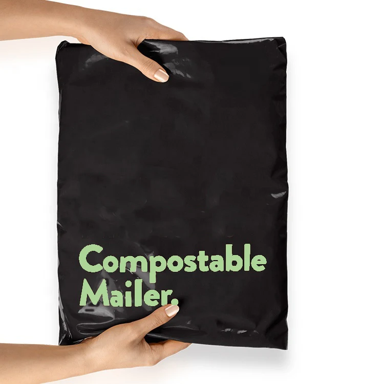 Plant Based biodegradable compostable plastic postage clothing packaging polymailer shipping envelopes custom poly mailing bags