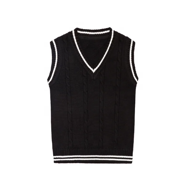 Custom school uniforms design kid sleeveless vest sweater school uniform for boys