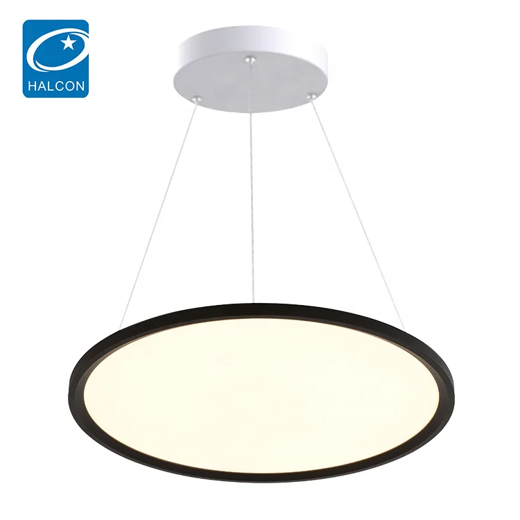 Best Sale Office Home Hotel Led Commercial Lighting Warm Color Round Hanging Pendant Led Ceiling Panel Light