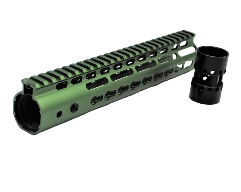 
Aplus Olive Drab Green 10 inch Free Float Keymod AR15 handguard Rail Mounted with steel Barrel Nut Fit .223/5.56 rifles 