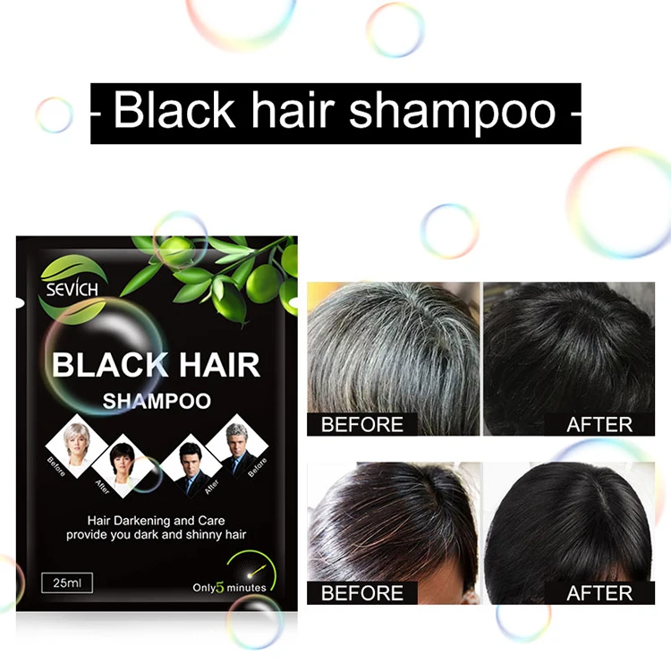 Make Your Own Styling Non Allergic Anti Grey Color Dark Brown White To Black Hair Dye Shampoo