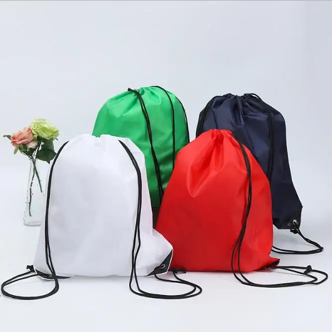 Wholesale Price Colorful Non Woven Material Backpack Drawstring Bag  With Printed Logo