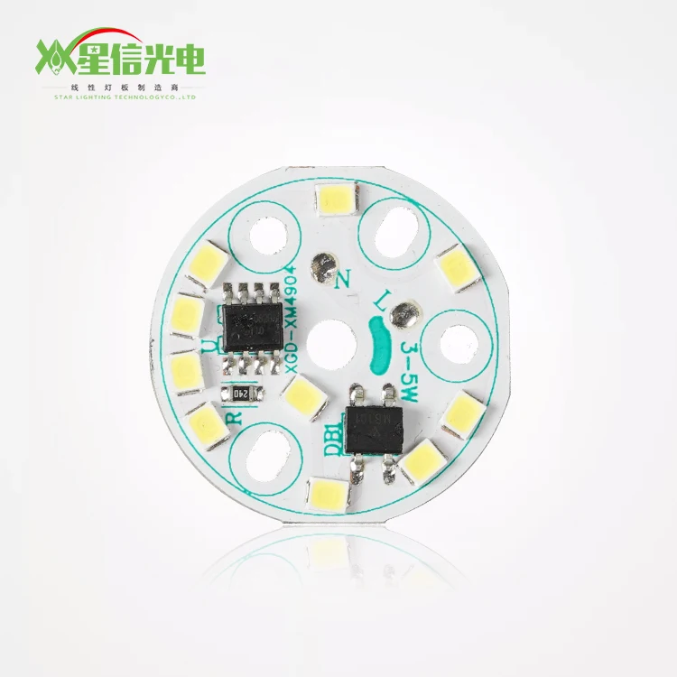 XGD Wholesale Price Indoor Lighting AC 230V Round Aluminum PCB Board 5W LED Bulb DOB Module