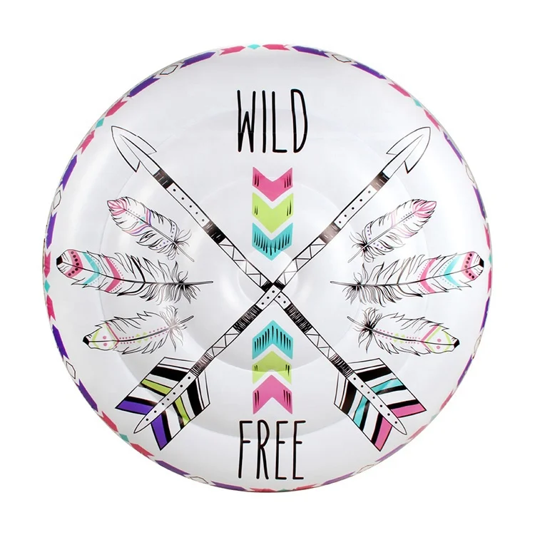 white spirit free inflatable round pool float island