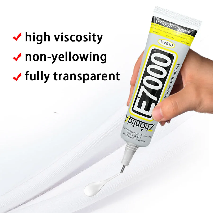 Zhanlida E7000 Textile Fabric Glue Soft Waterproof 50ml E7000  Liquid Universal Adhesive