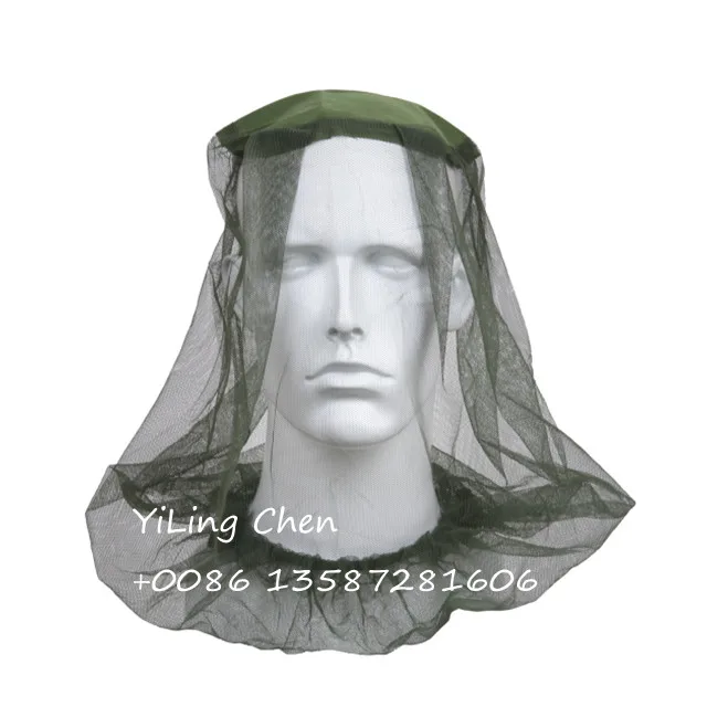 HEAD NETS Outdoor comping Travel Mosquito head net with taffeta fabric top for Dust cover