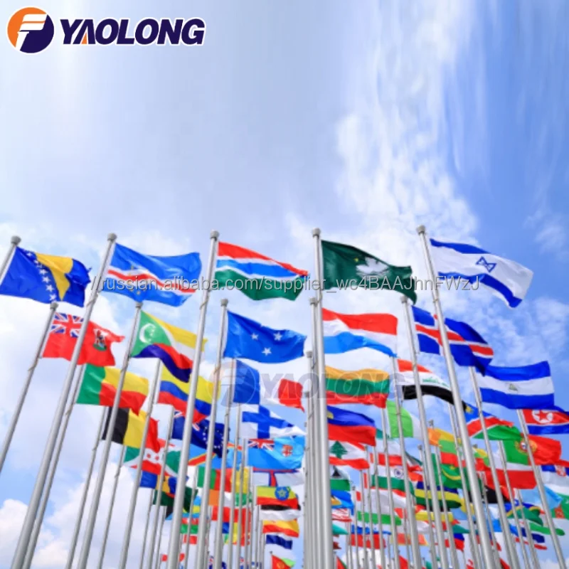 Жаропрочных открытый перпендикулярный Летающий баннер напольная подставка флаг Полюс база производство