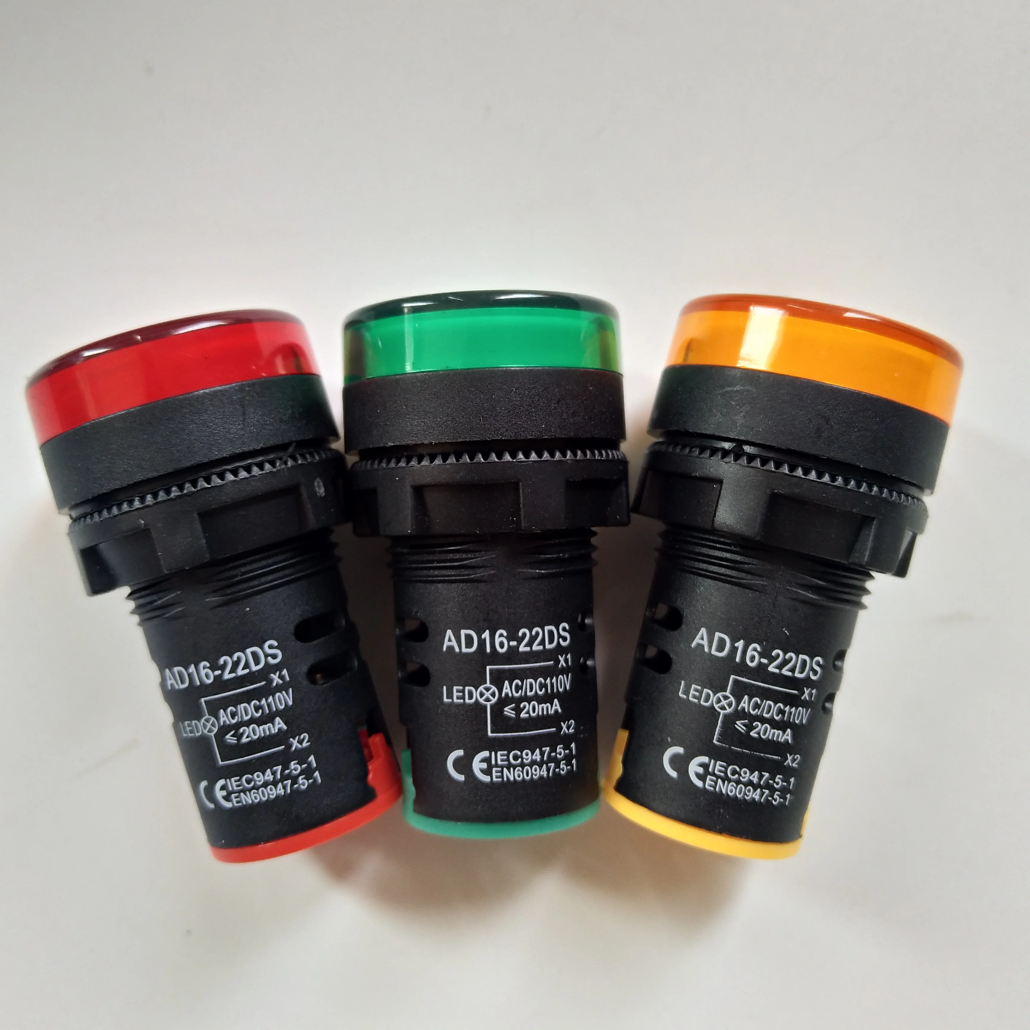  High Brightness AD16-22DS 22mm LED Chips Pilot Panel Indicator Light Lamp 380V 220V 120V 48V 24V 12V AC/DC
