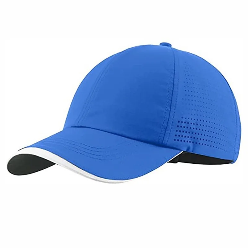 Custom 6 Panel High Quality Quick Dry Breathable Laser Holes Perforated Cap with mesh Cap