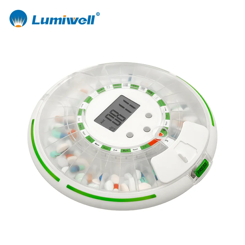 Secured Locking Key 28 Medic Compartment Timing Automated Medication Dispenser