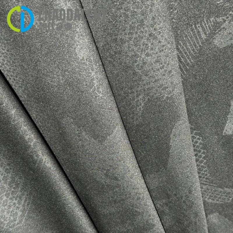 GRS 30D satin 3D Printing 100%RPET Recycled Polyester Pongee fabric for Down jacket lining