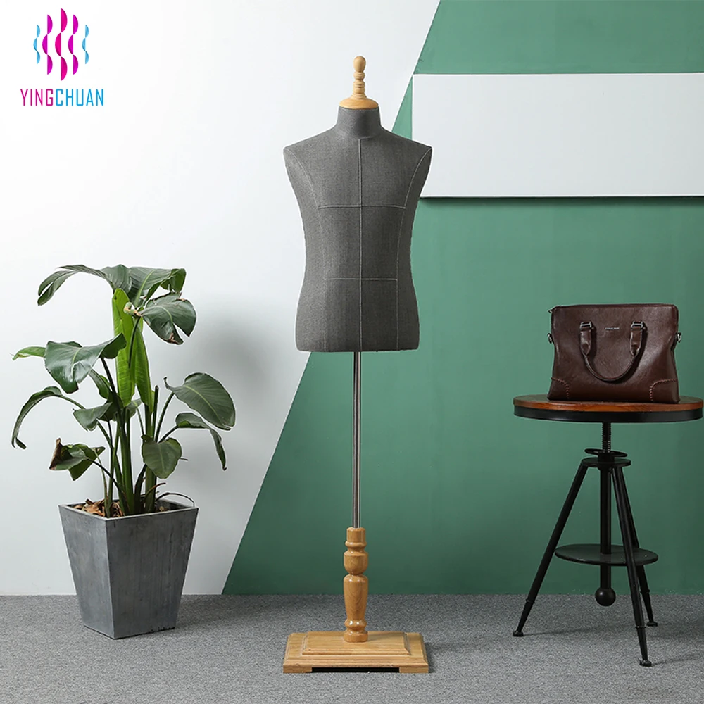Male fashion fabric display mannequin for garment suit