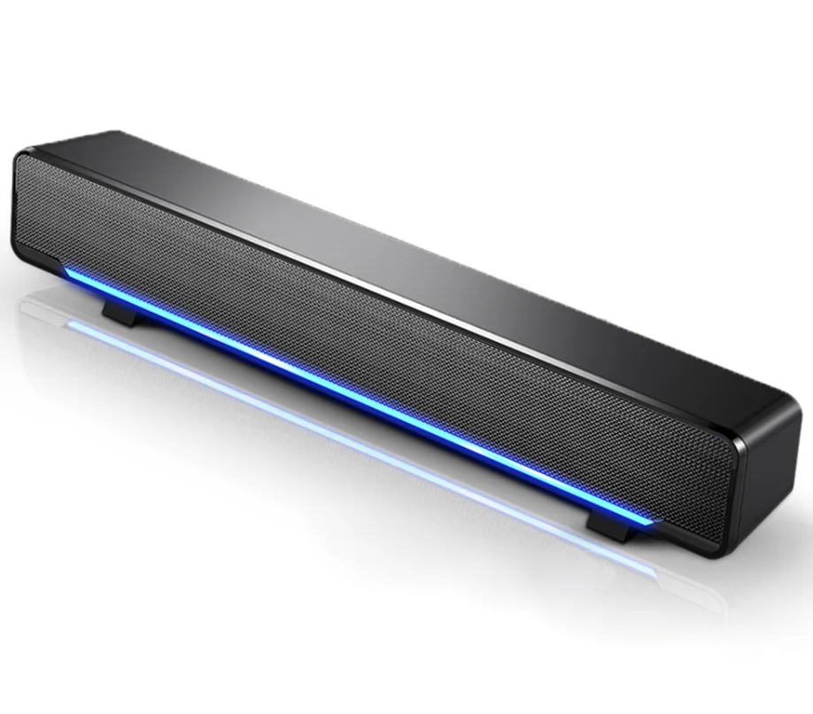 Hot sell Sound Bar, home theatre system LED 3.5mm Hand Free Speaker USB Wired Music Desktop Speakers