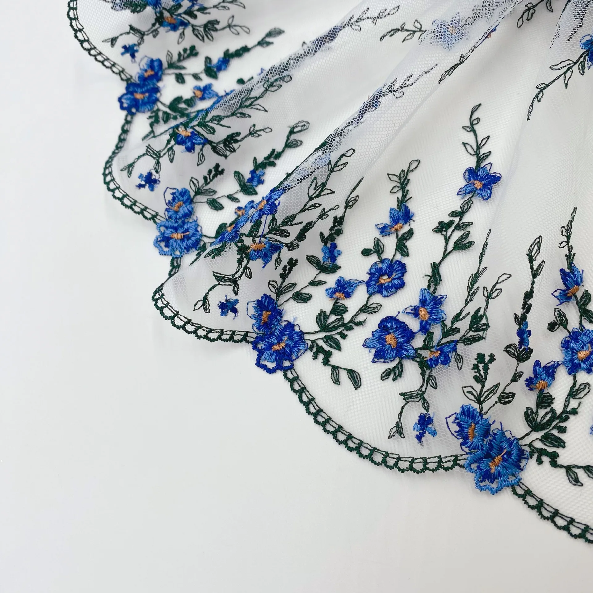 Soft Embroidery Lace sewing trimmings WS56 Water Soluble decorative Fabric for Bra Underwear Dress Colorful Polyester Tulle Mesh