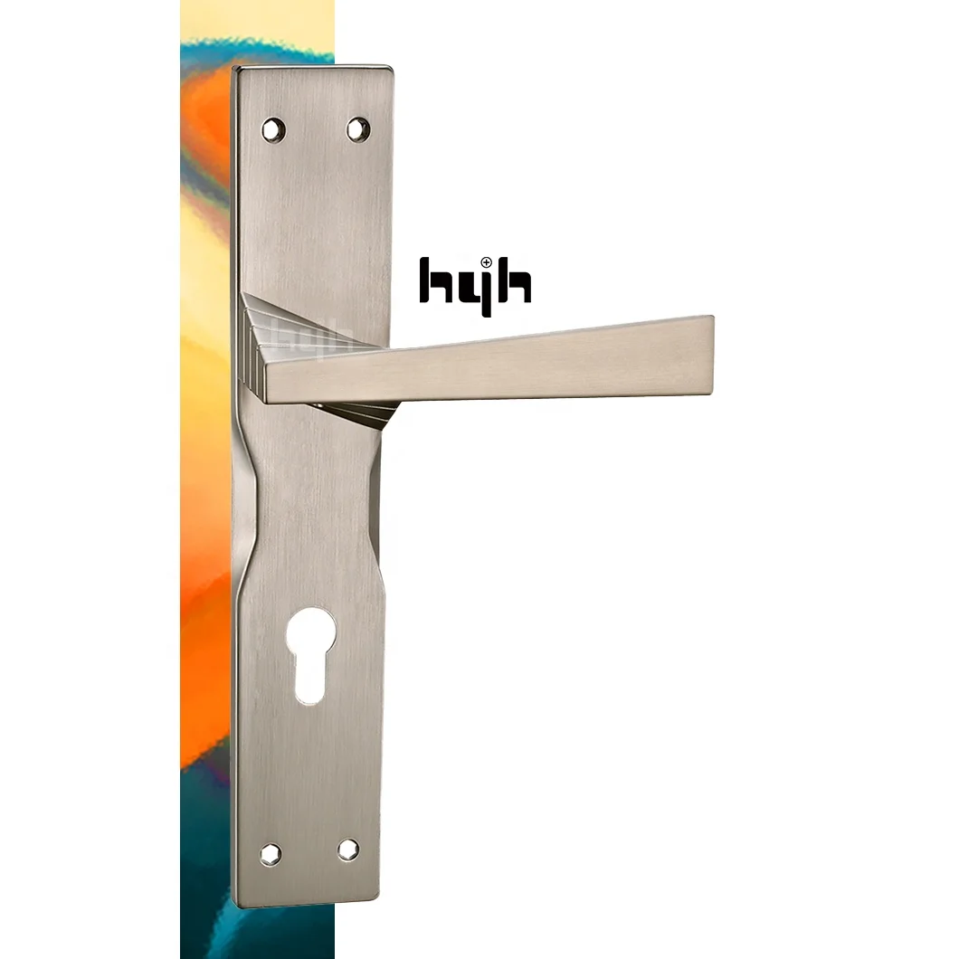 Guangdong-hyh Hardware Morocco Security High Quality Plate Door Handle, Hot Sale Door Handle On Plate