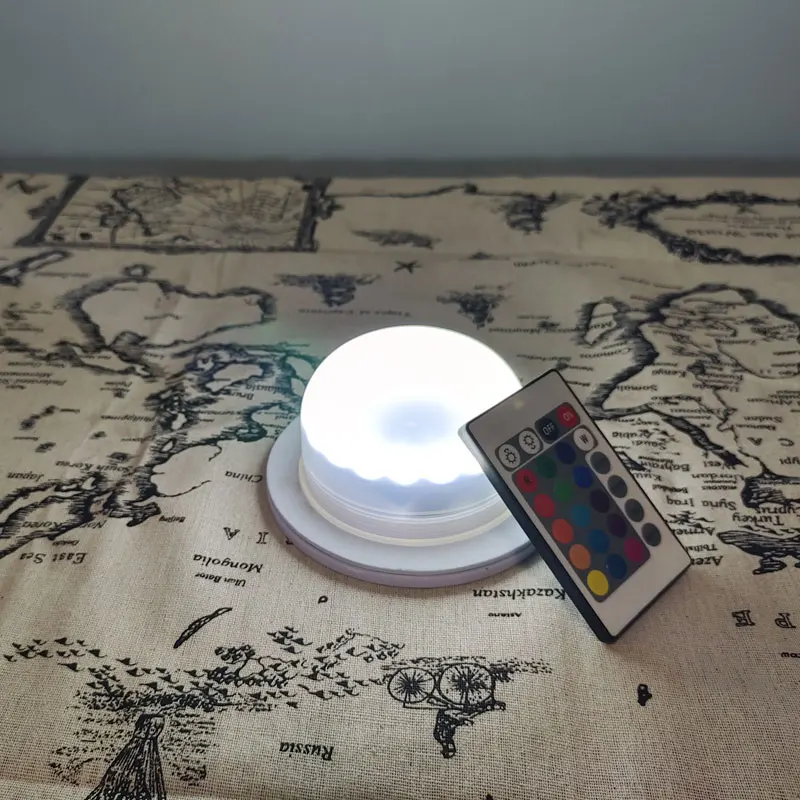 Wedding Event Hotel Furniture Restaurant Table Lighting Base LED Colour Changing Dome Light