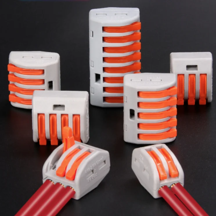 Универсальный клеммный блок Quick-Connect 222-412, универсальный быстрый проводной разъем