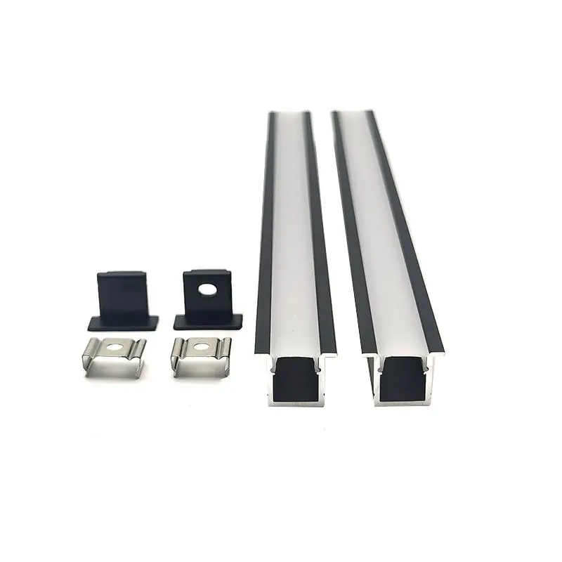 YG-1213A Wholesale Led Anodized Aluminum Channel Strip Light Recessed Black Cover Led Lamp