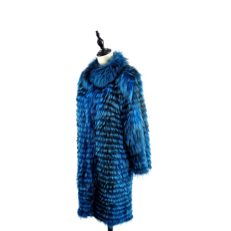 New Fashionable Style Real Knitted fox fur  Coat Women