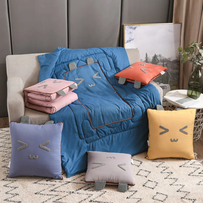 Mulan Pillow Quilt Cat Blanket Multiple Function Throw Modern Cartoon Office Cover Summer Foldable Travel Car