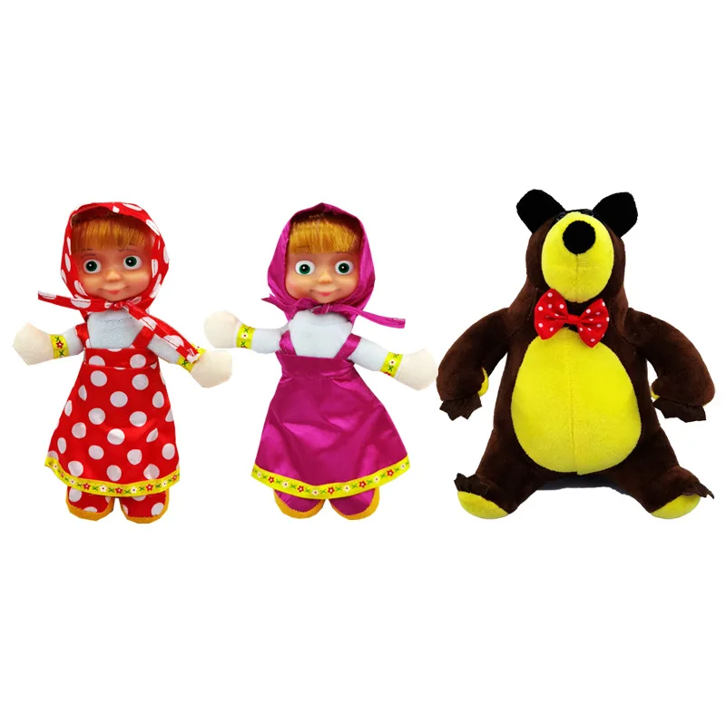 Popular Martha And Baby Bear Plush Dolls Kid Christmas Gifts Cute Custom Stuffed Animals Plush Toys