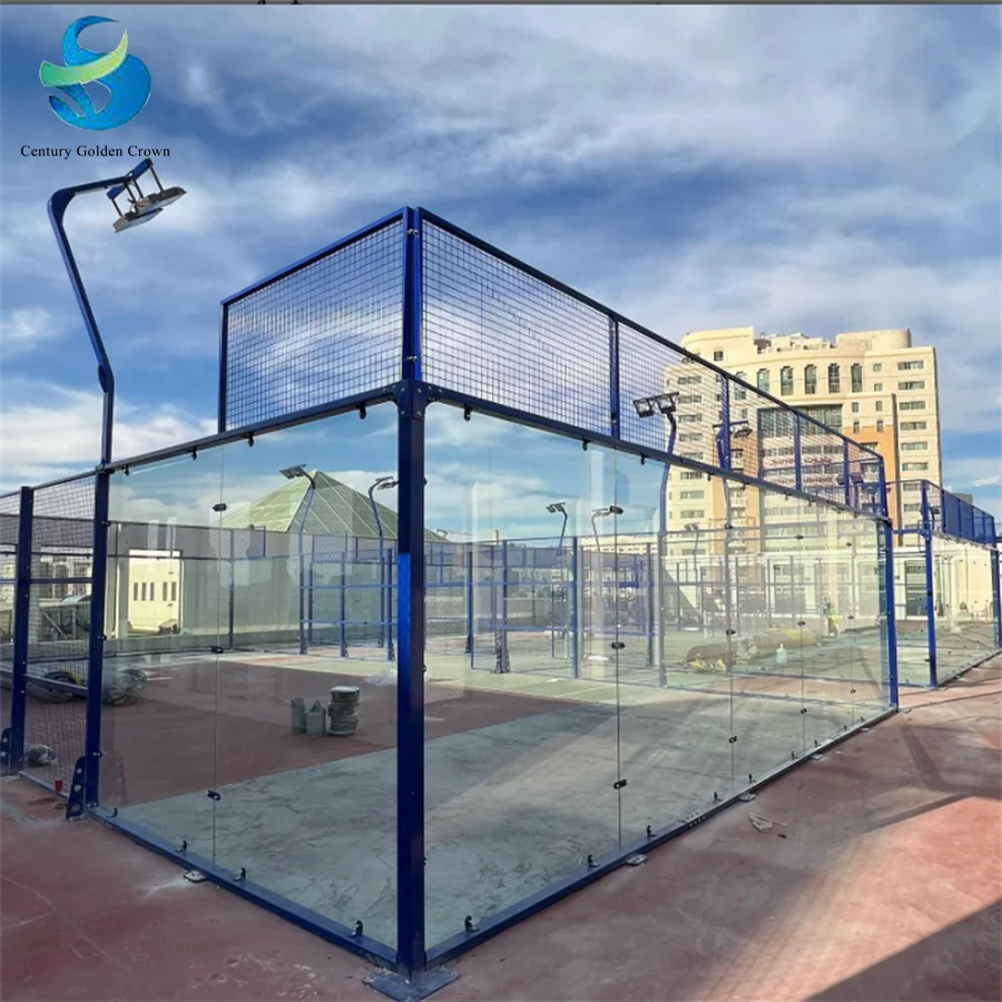 Manufacturing Factory Wholesale Panoramic Paddle Tennis Court Customization Padel Court 3 Years ODM OEM Service Easy to Install