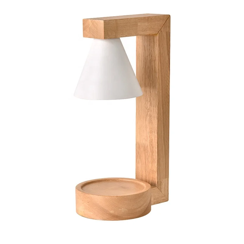 2022 newest wooden luxury aromatherapy night lamp candle warmer electric lamp wax melt burners